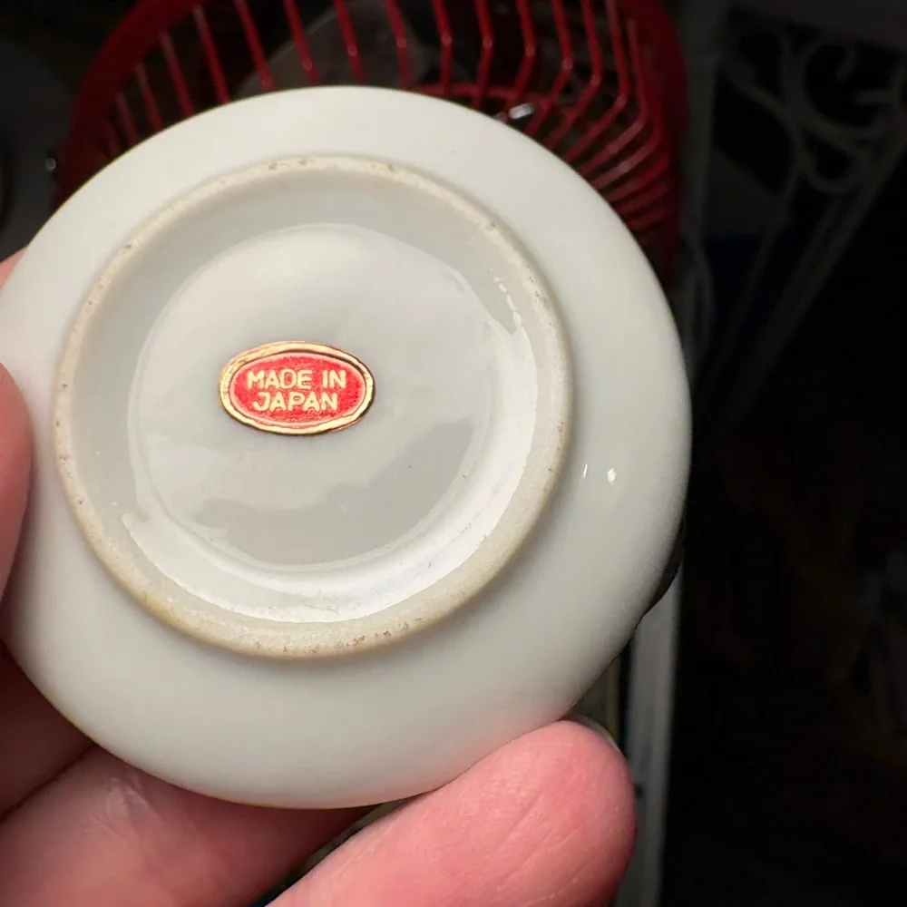 Charming Vintage Miniature Cup and Saucer Display Mini Elegance Made in Japan